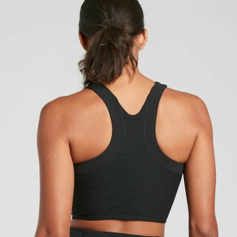 Athleta Black Conscious Crop Luxe Lace